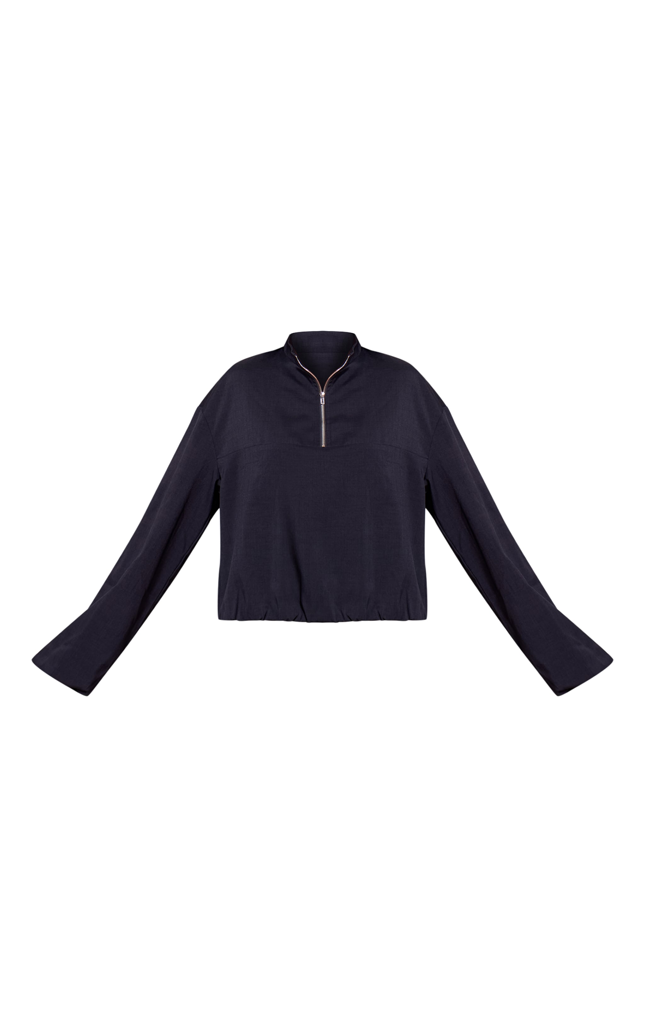 Navy Quarter Zip Tailored Jacket image 5