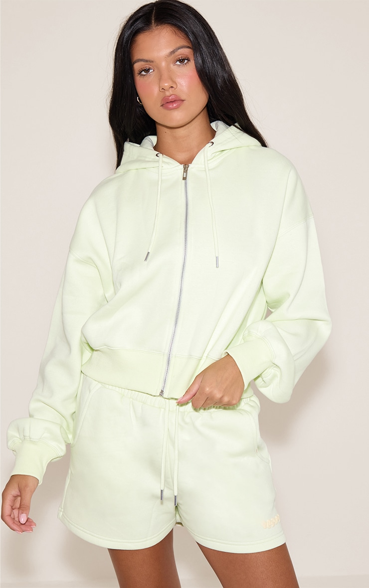 Pale Lime PLT Studio Puff Print Drawstring Sweat Shorts image 4
