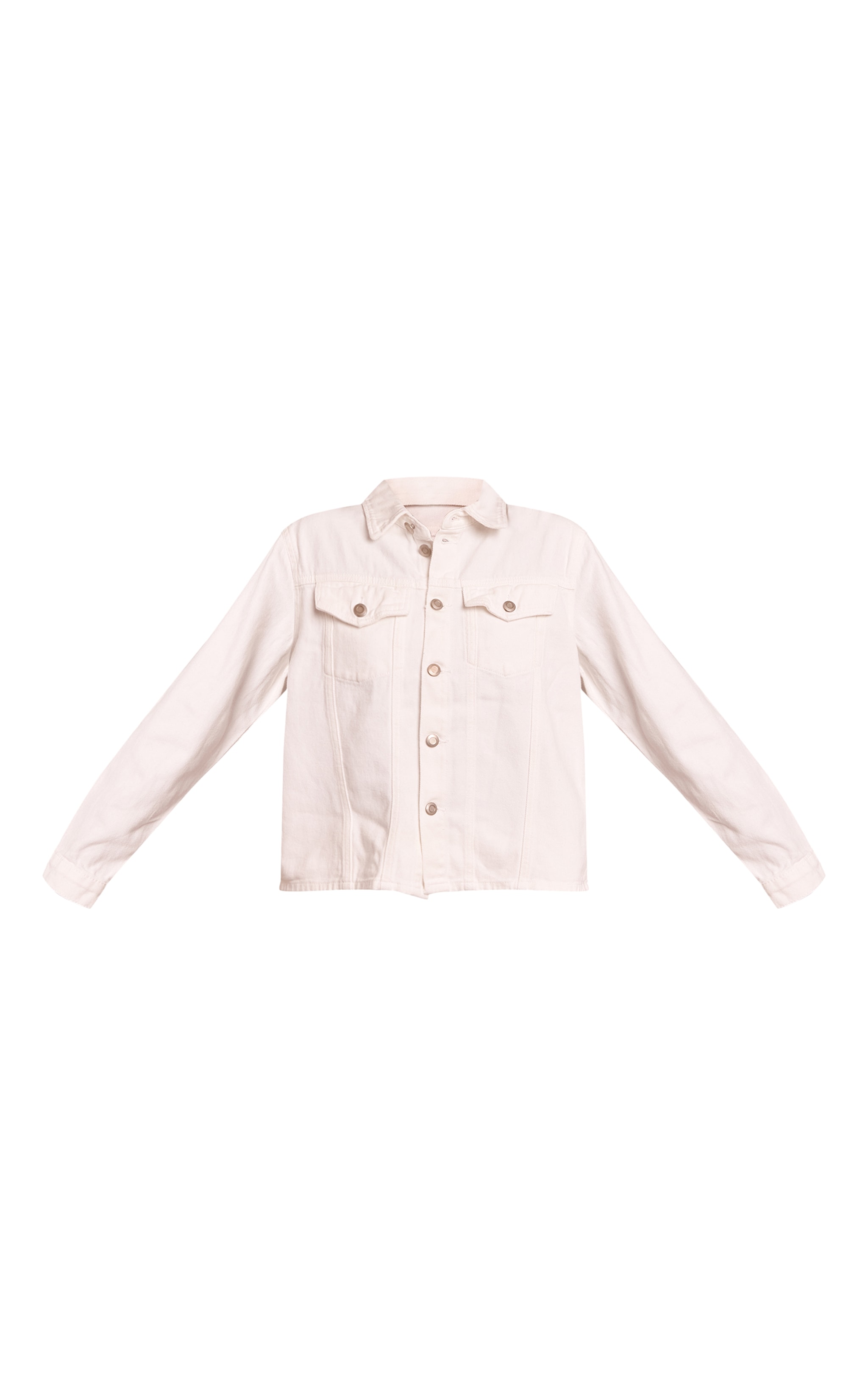 White Oversized Denim Shirt image 5