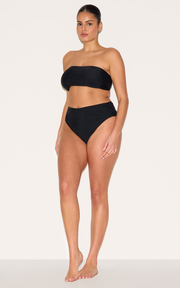 Plus Black Basic Bandeau Bikini Top image 3