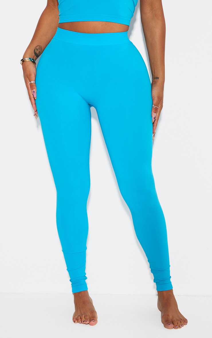 Shape Bright Blue Stretch Seamless Leggings image 2