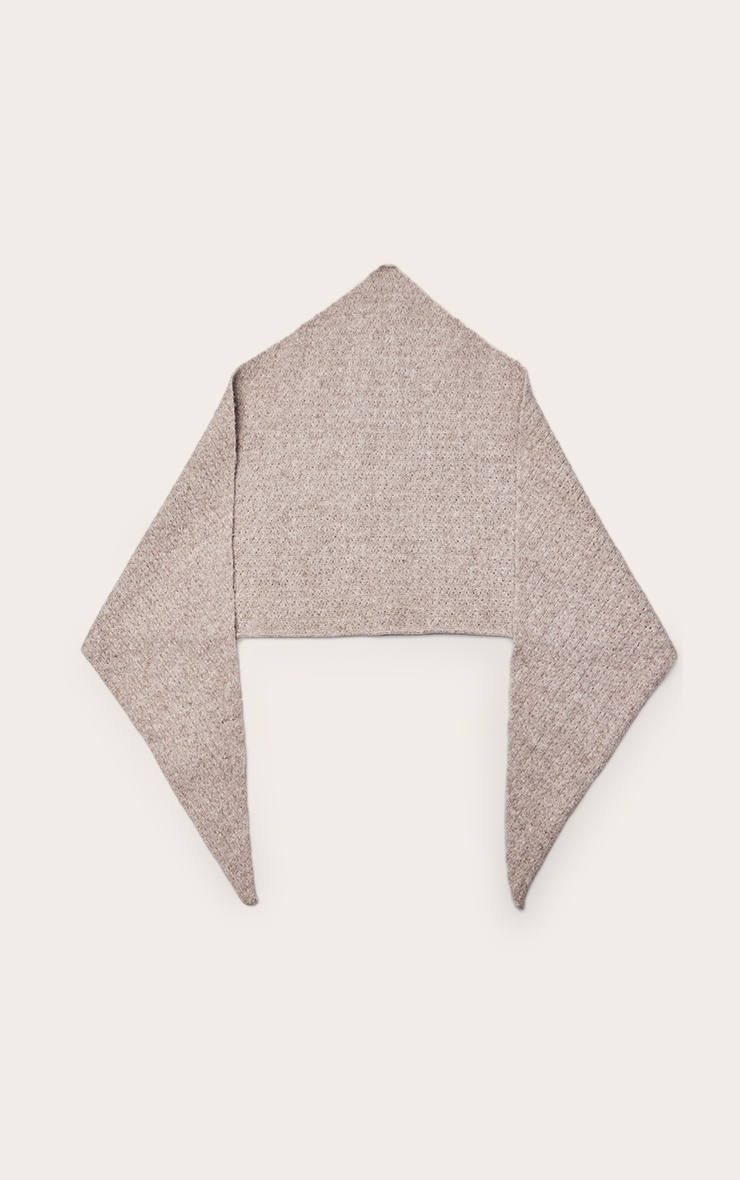 Oatmeal Brushed Knit Shawl image 2