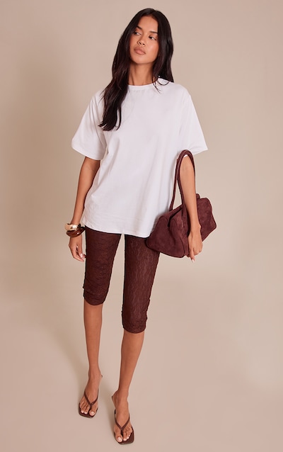 Chocolate Lace Mesh Capris