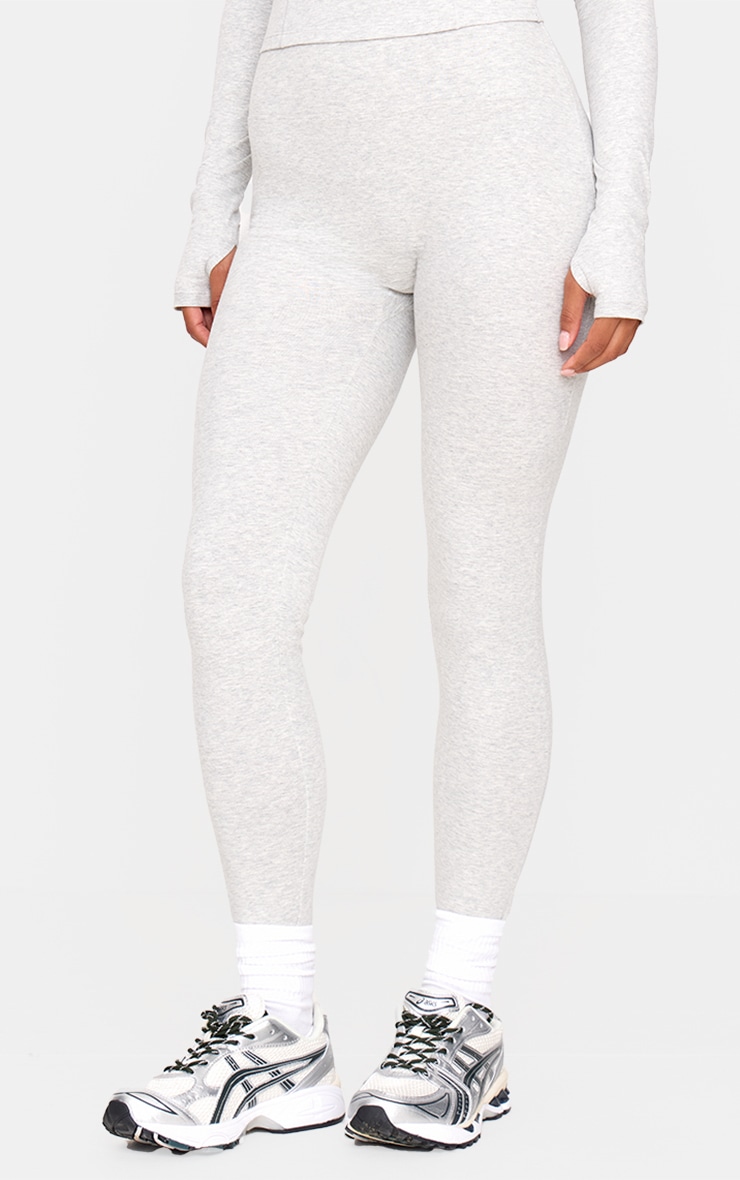 Ash Grey Marl Sculpt High Waist Gym Legging image 2