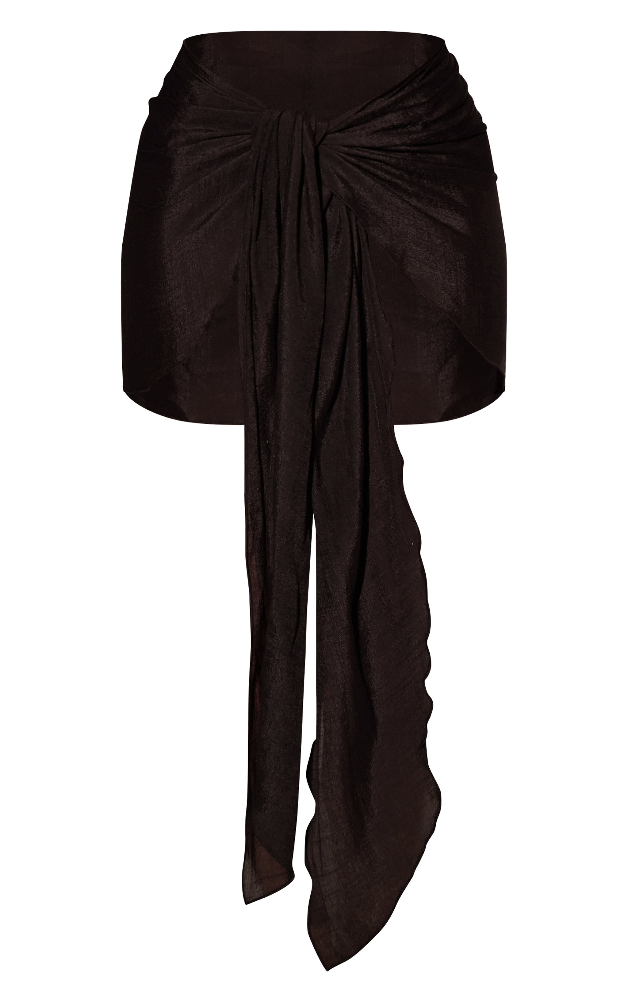 Black Linen Look Mini Sarong image 6