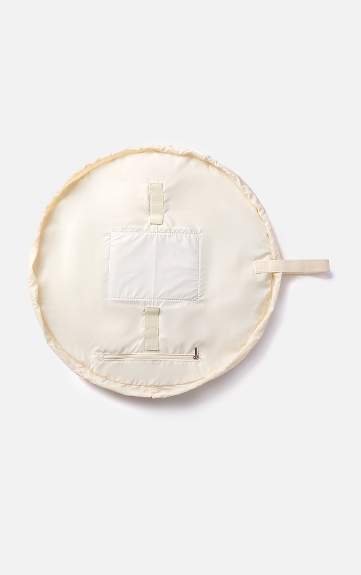 The Flat Lay Co. Drawstring Makeup Bag In Vanilla Parachute image 3