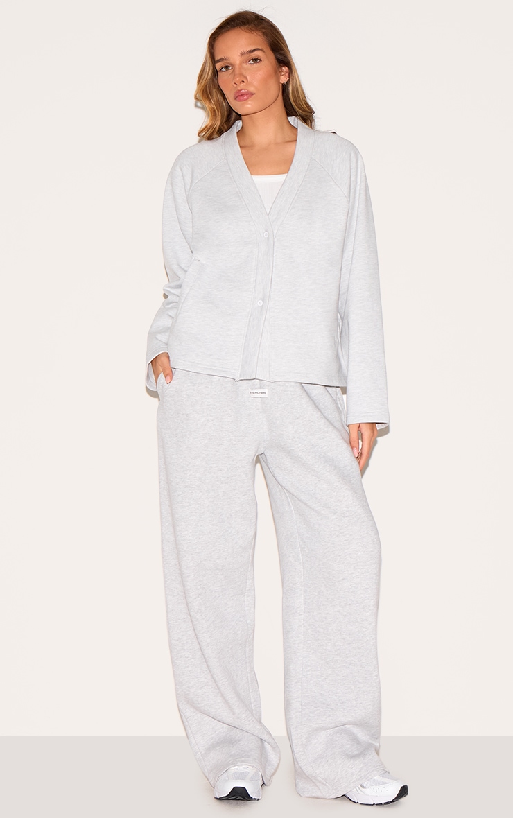 Ash Grey Premium Boxy Sweat Cardigan image 3