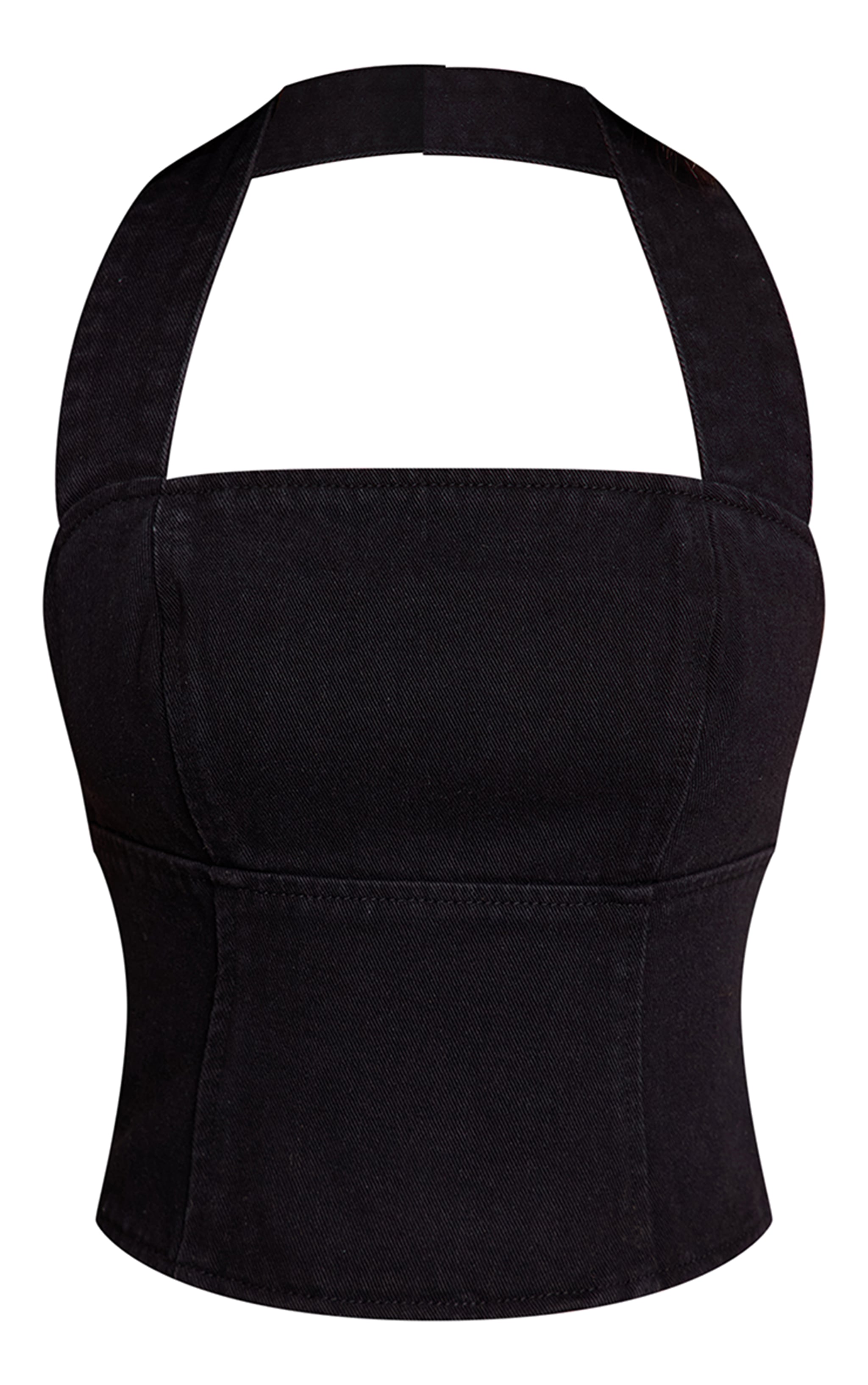 Petite Top en jean noir à dos nu image 5