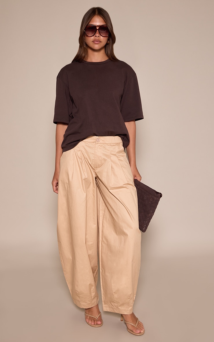 Stone Elasticated Waist Parachute Pants image 1
