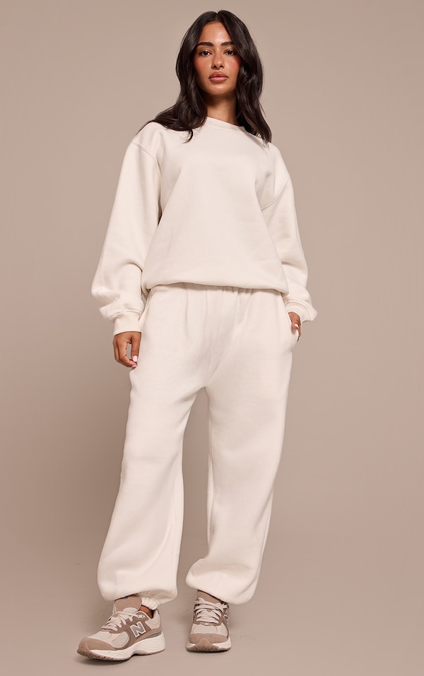 Petite Cream Cuffed Sweatpant