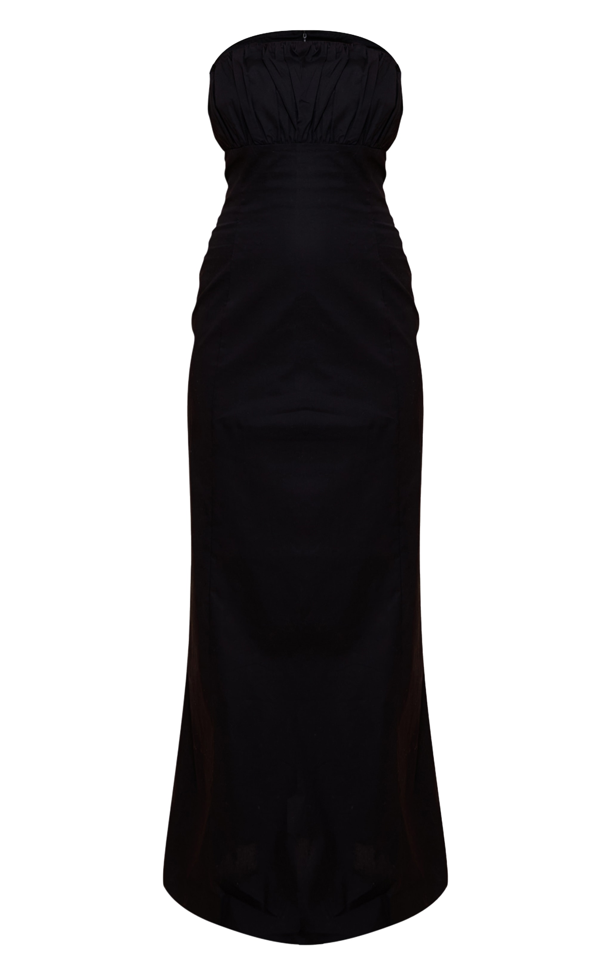 Black Bandeau Ruched Bust Maxi Dress image 5