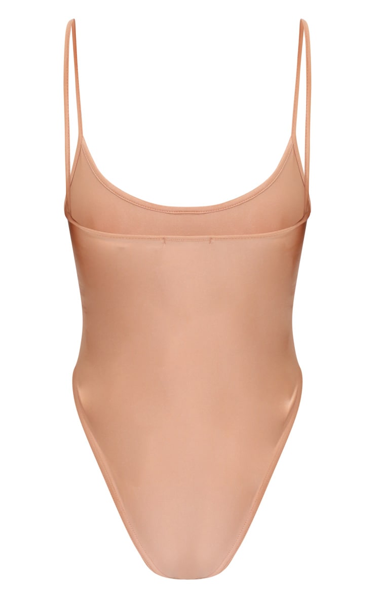 Tan Scoop Neck Swimsuit Swimwear PrettyLittleThing CA