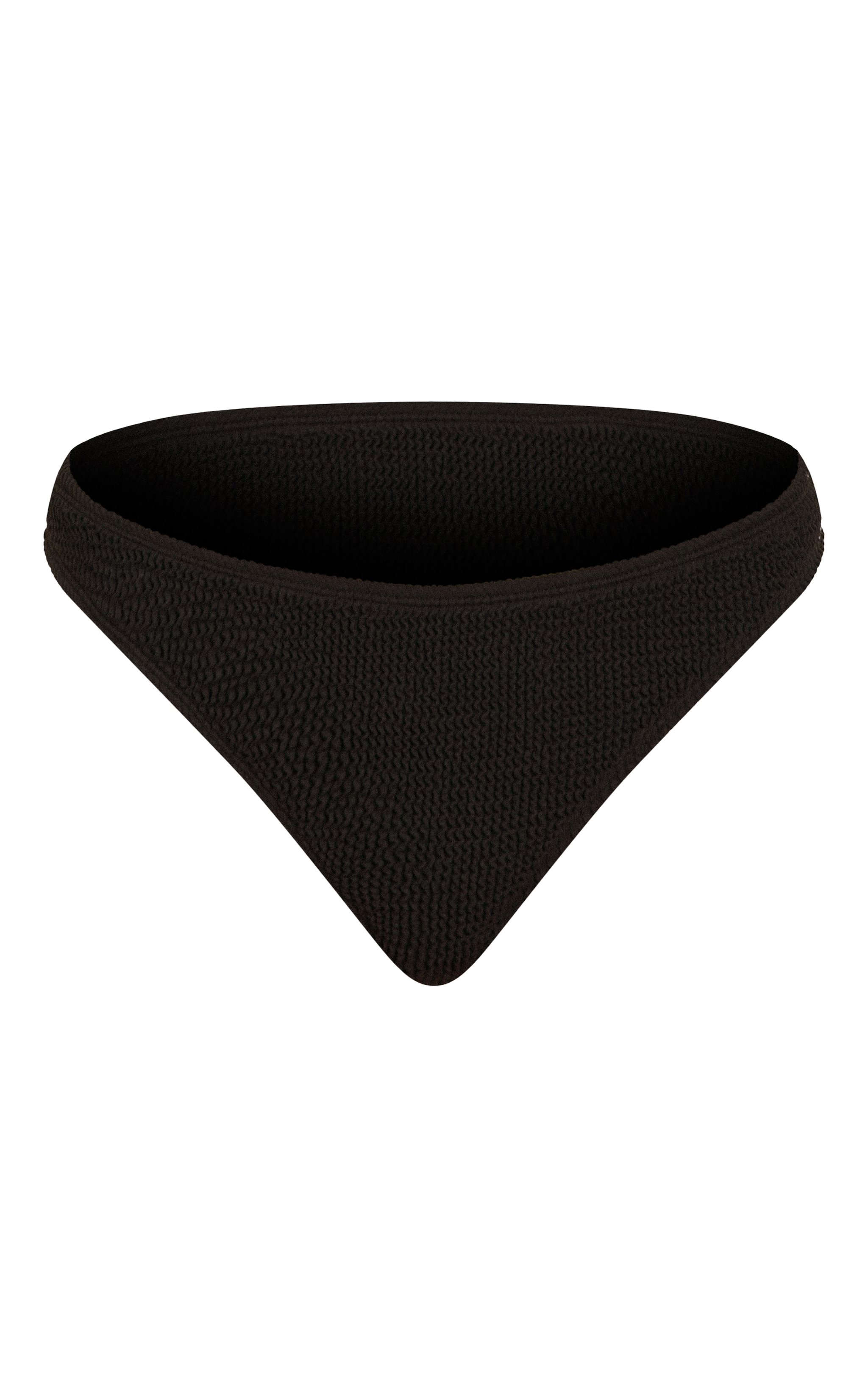 Black Crinkle Brazilian Bikini Bottoms image 5