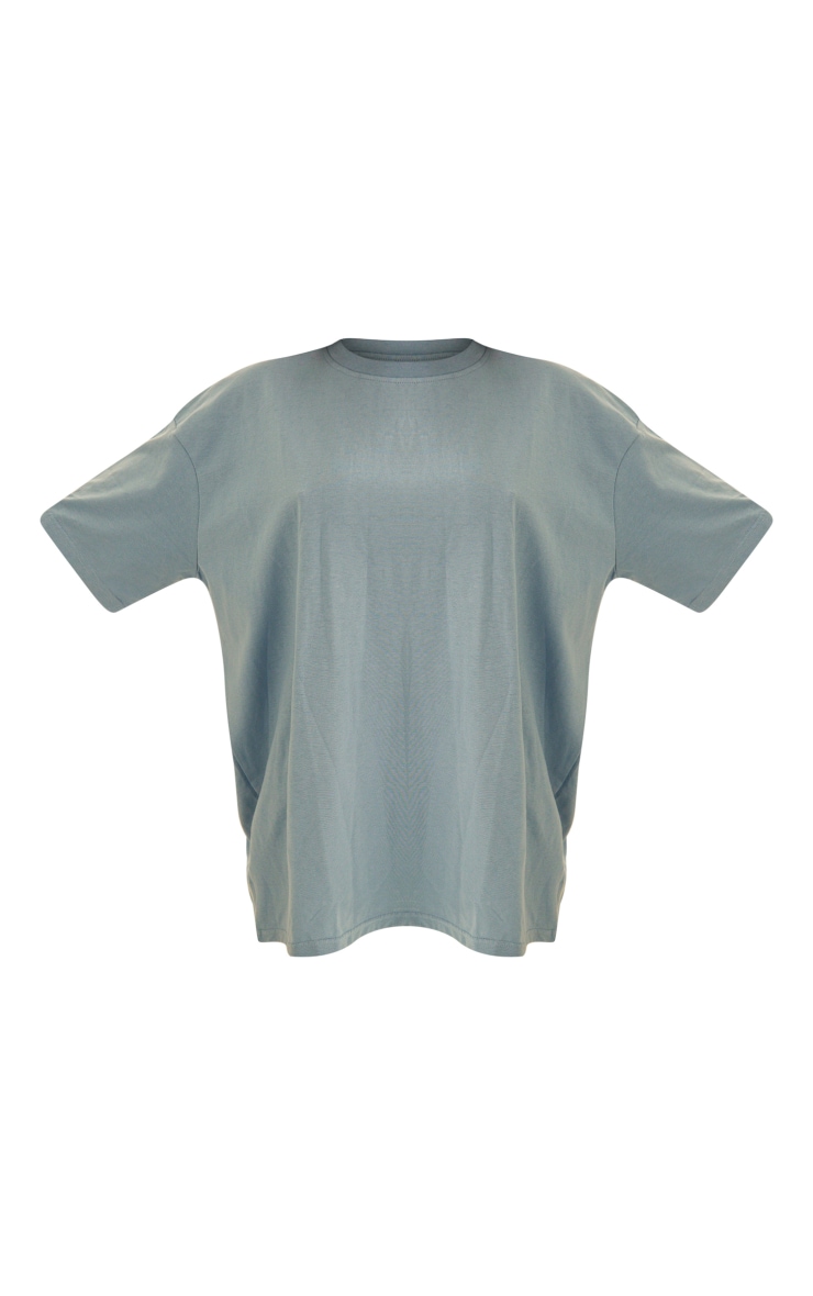 Dusty Blue Oversized Fit T Shirt image 5