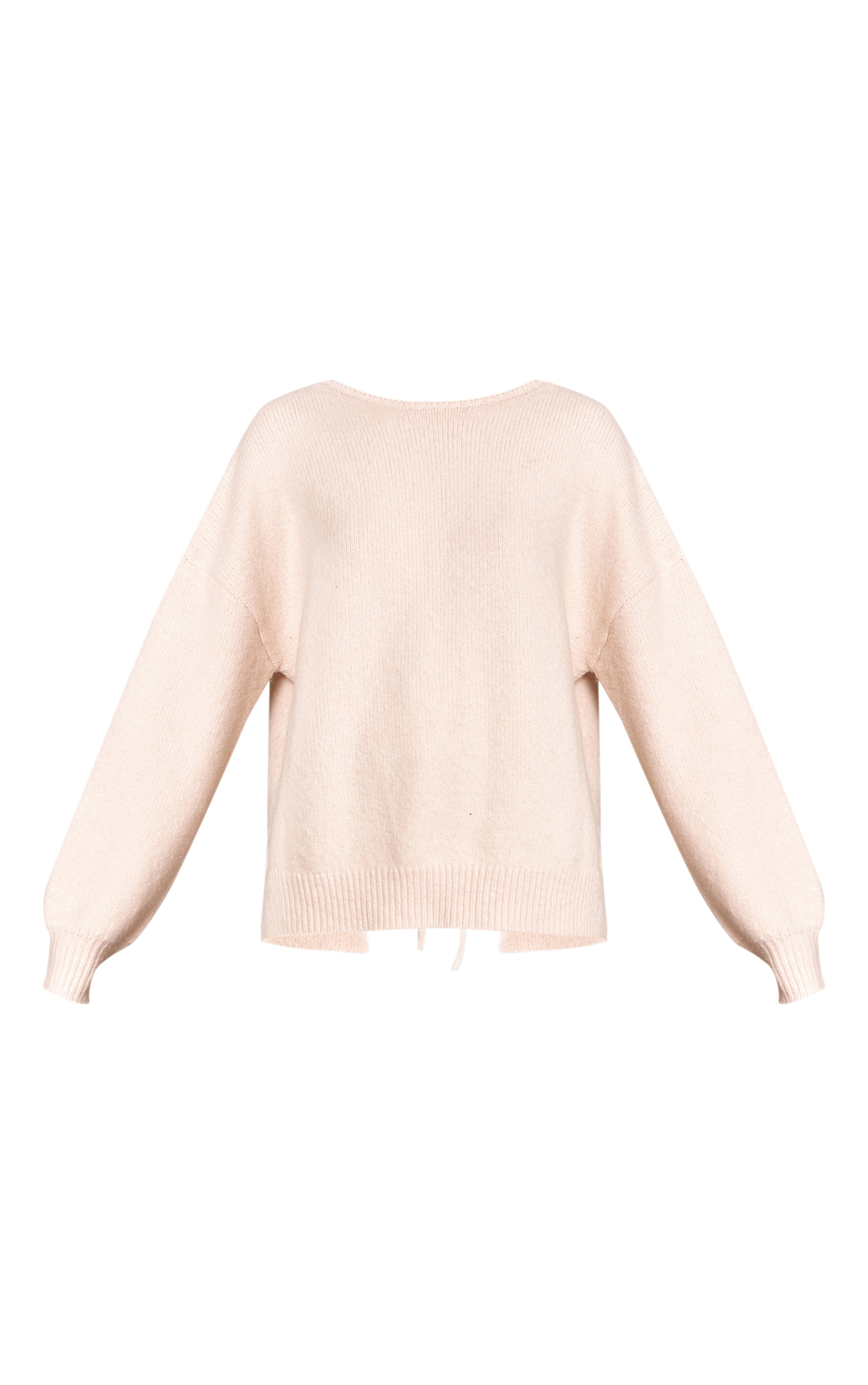 Cream Tie Back Oversized Cardigan  image 5