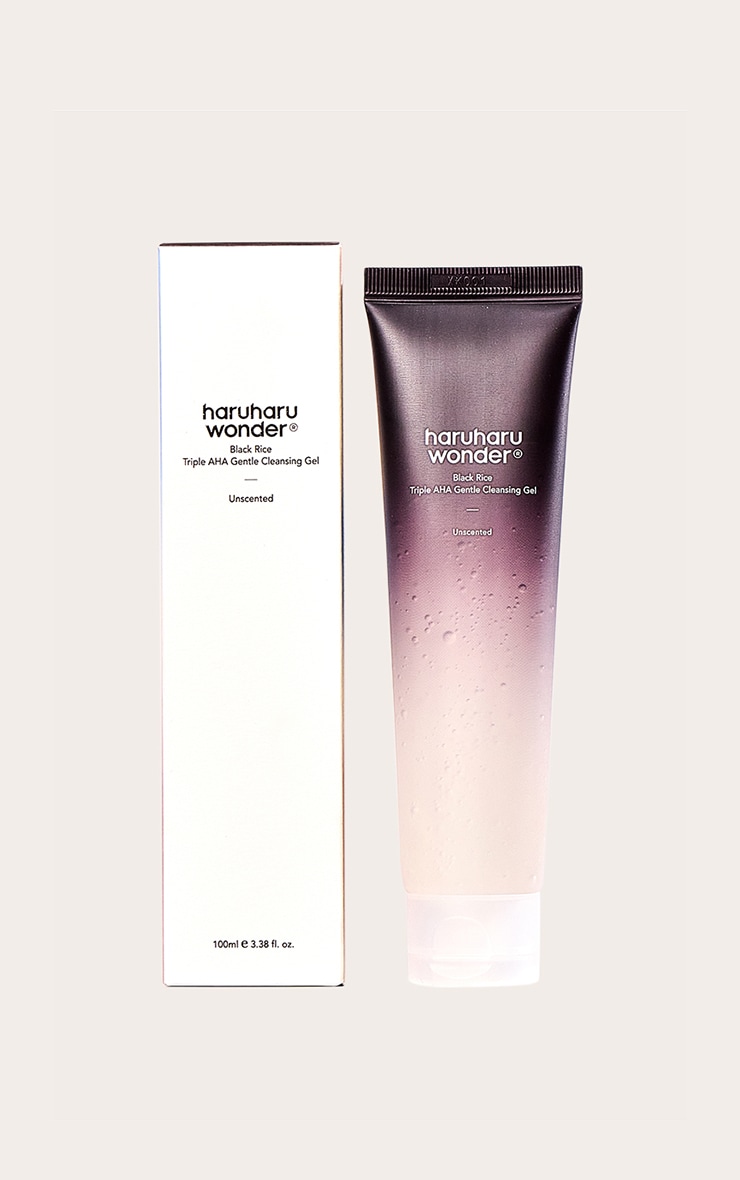 Haruharu Wonder Black Rice Triple AHA Gentle Cleansing Gel Unscented 100ml image 2