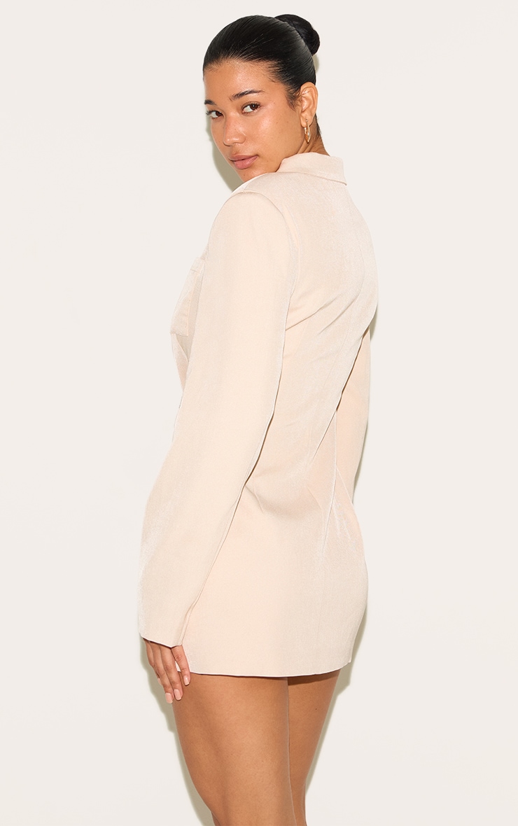 Stone Blazer Pocket Detail Blazer Dress image 2