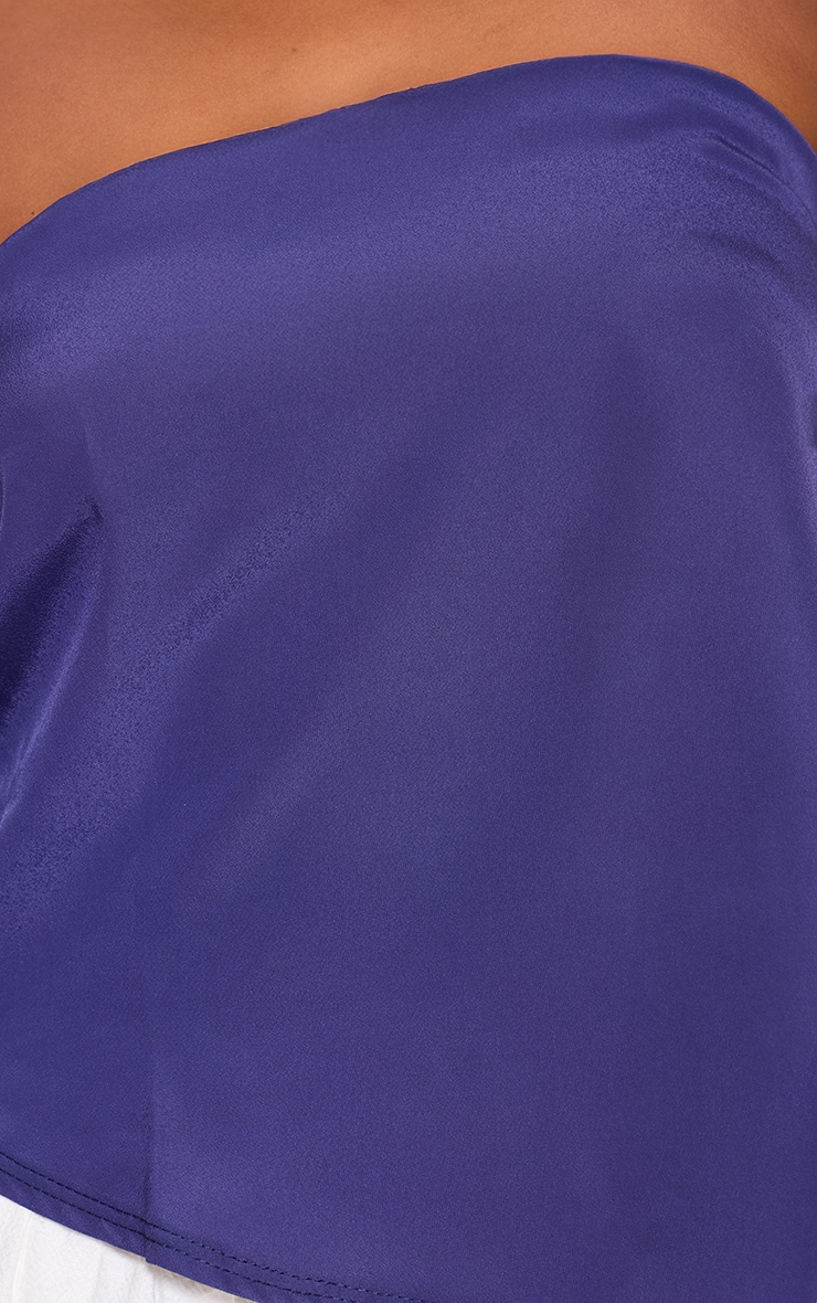 Navy Bandeau Chiffon Top image 4