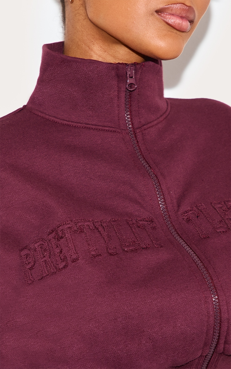 Shape Wine Fitted Zip Up Sweatshirt image 4