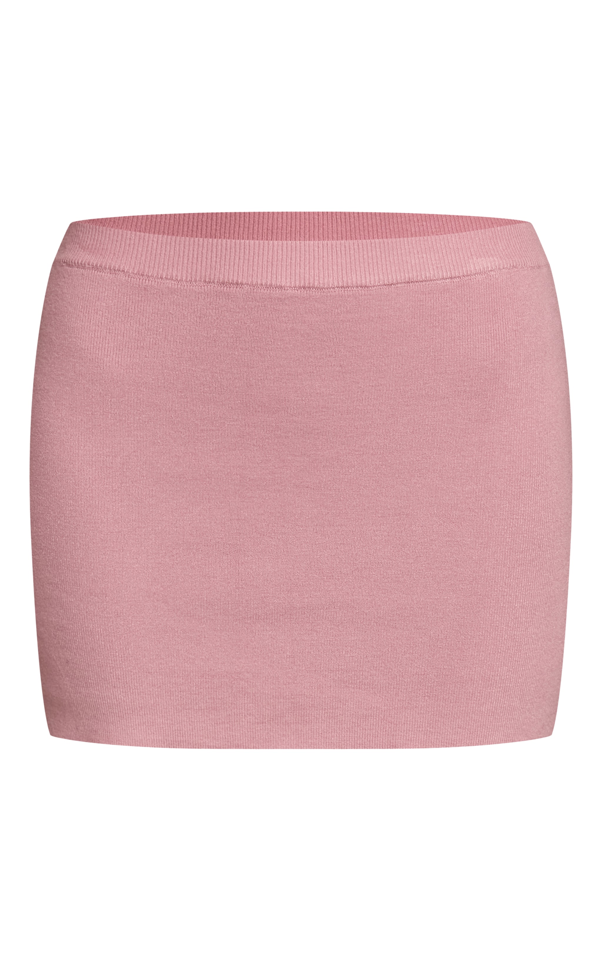 Pink Compact Knit Skirt image 6