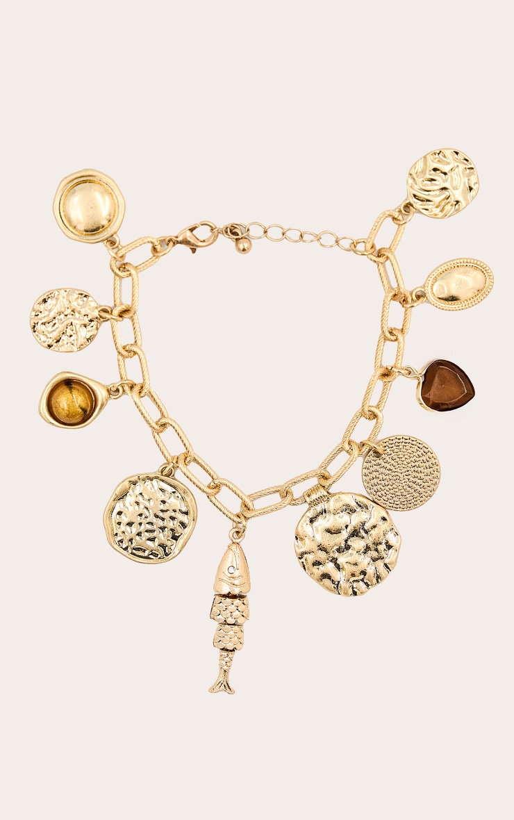 Doré Multiples breloques Bracelet image 2