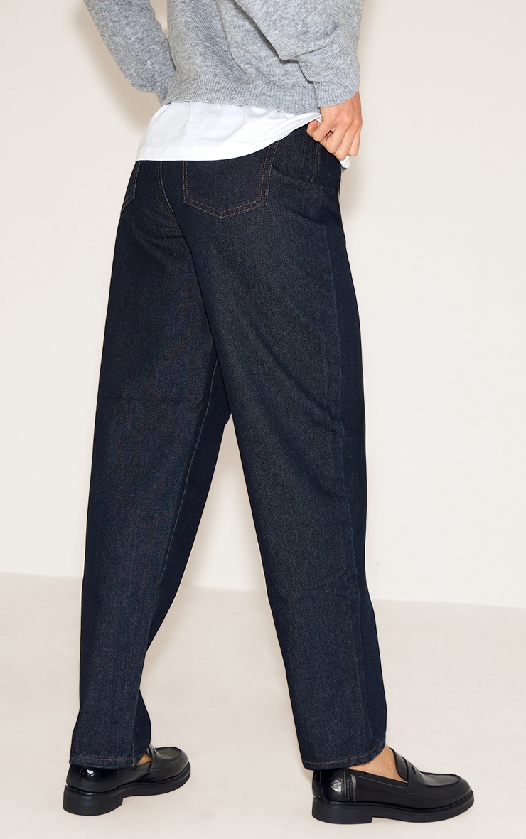Tall Dark Indigo High Waist Mom Jeans image 3