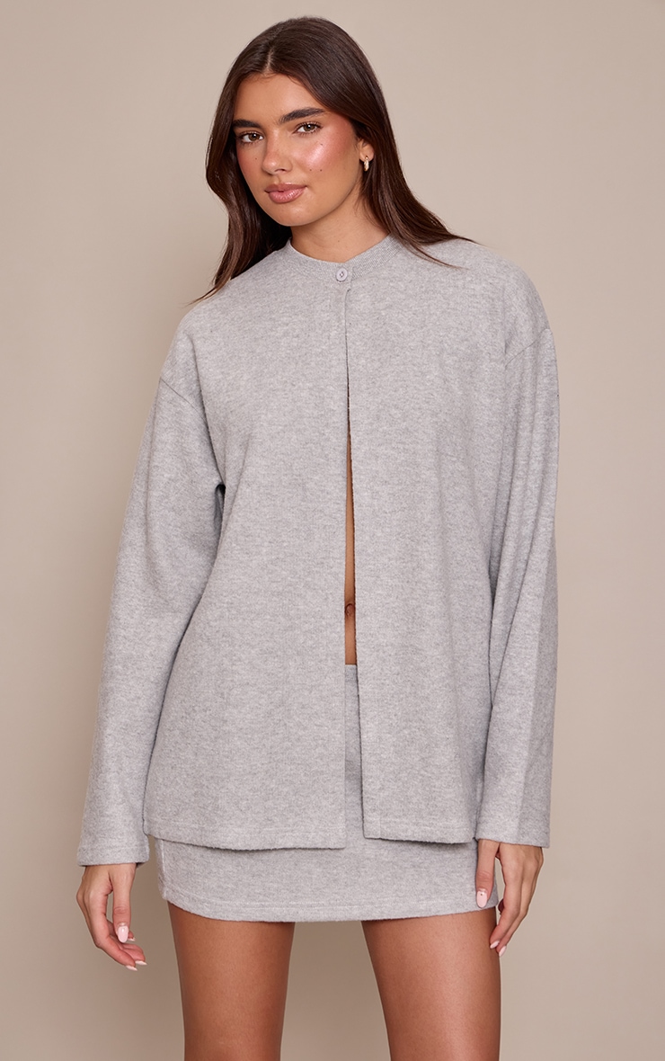 Grey Super Soft Mid Rise Mini Skirt image 2