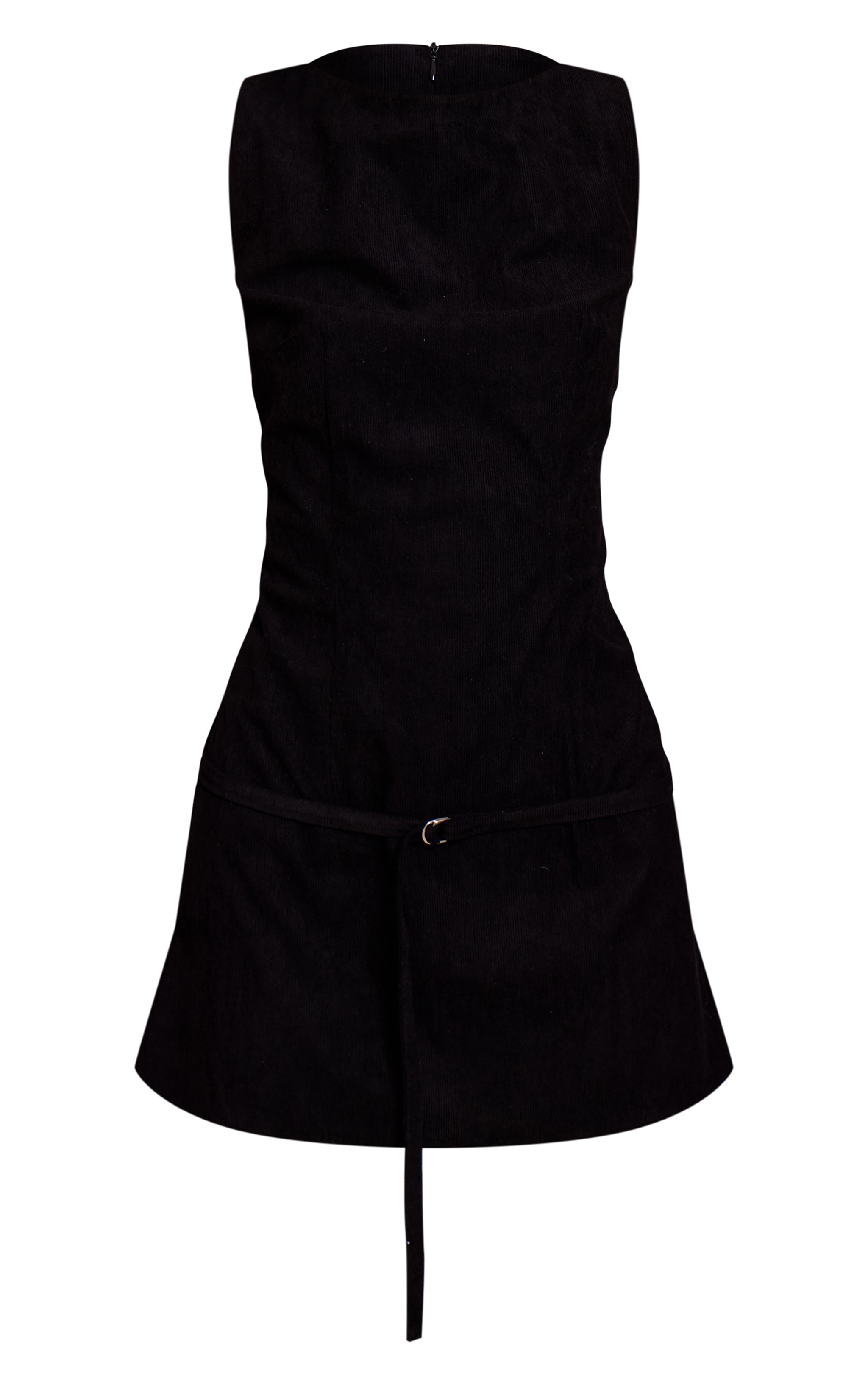 Black Cord Belt Detail Bodycon Dress image 5