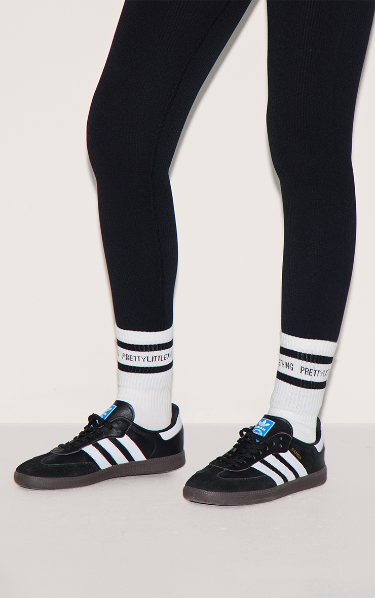 PRETTYLITTLETHING Monochrome Stripe 3 Pack Socks image 3