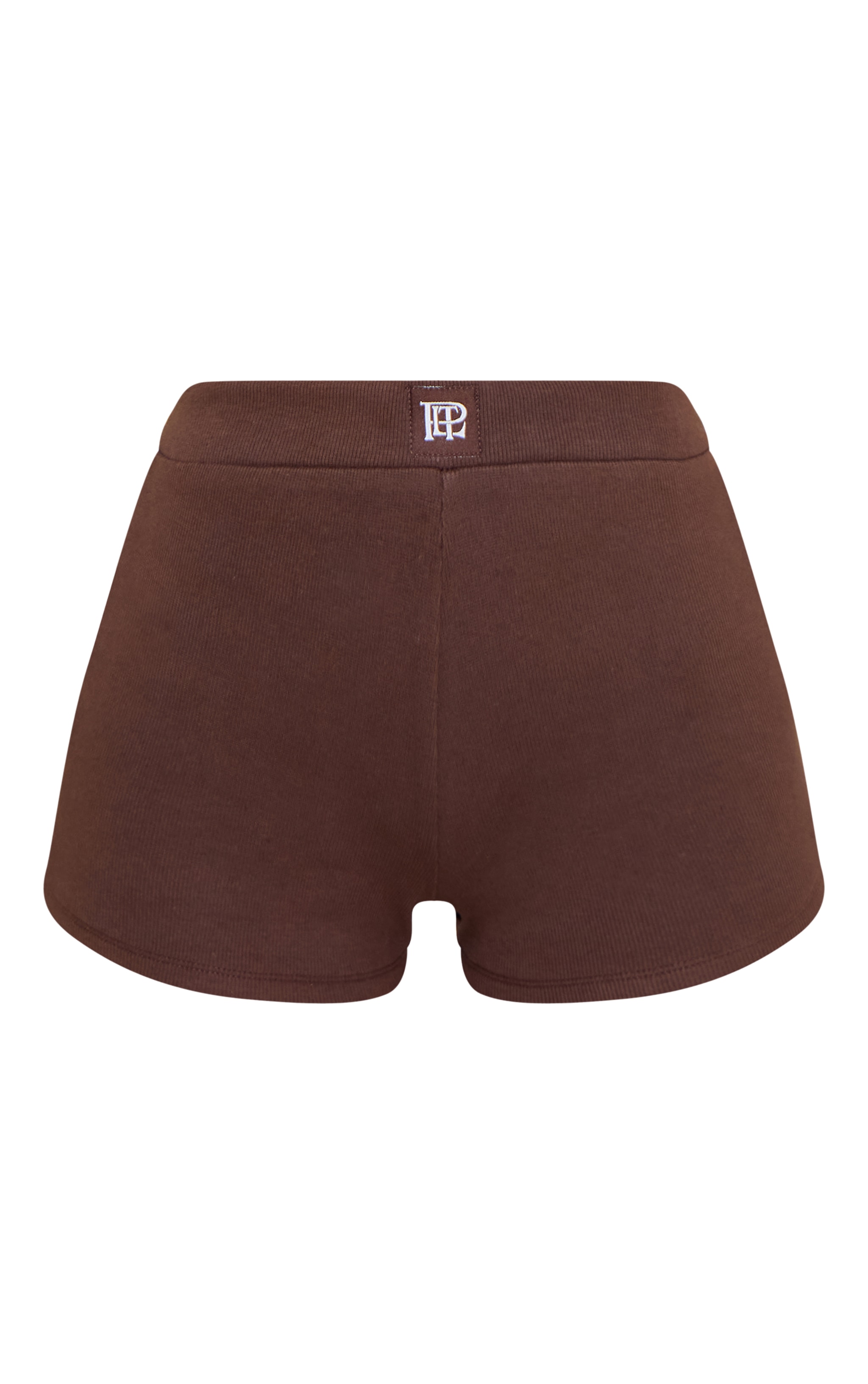 PrettyLittleThing Short de pyjama style boxer tonal chocolat à emblème satiné image 6
