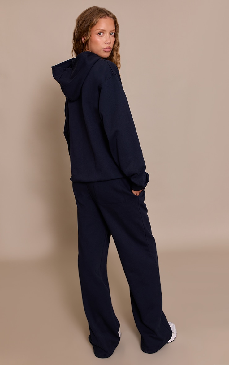 PLT Navy 440 GSM Heavyweight Cotton Loopback Straight Sweatpants image 3