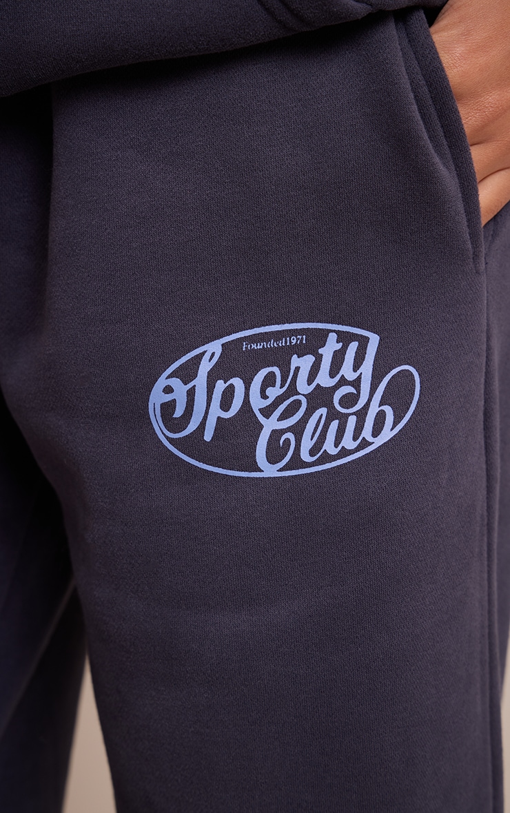 Tall Navy Sports Club Cotton Fleece Straight Leg Sweatpants image 4