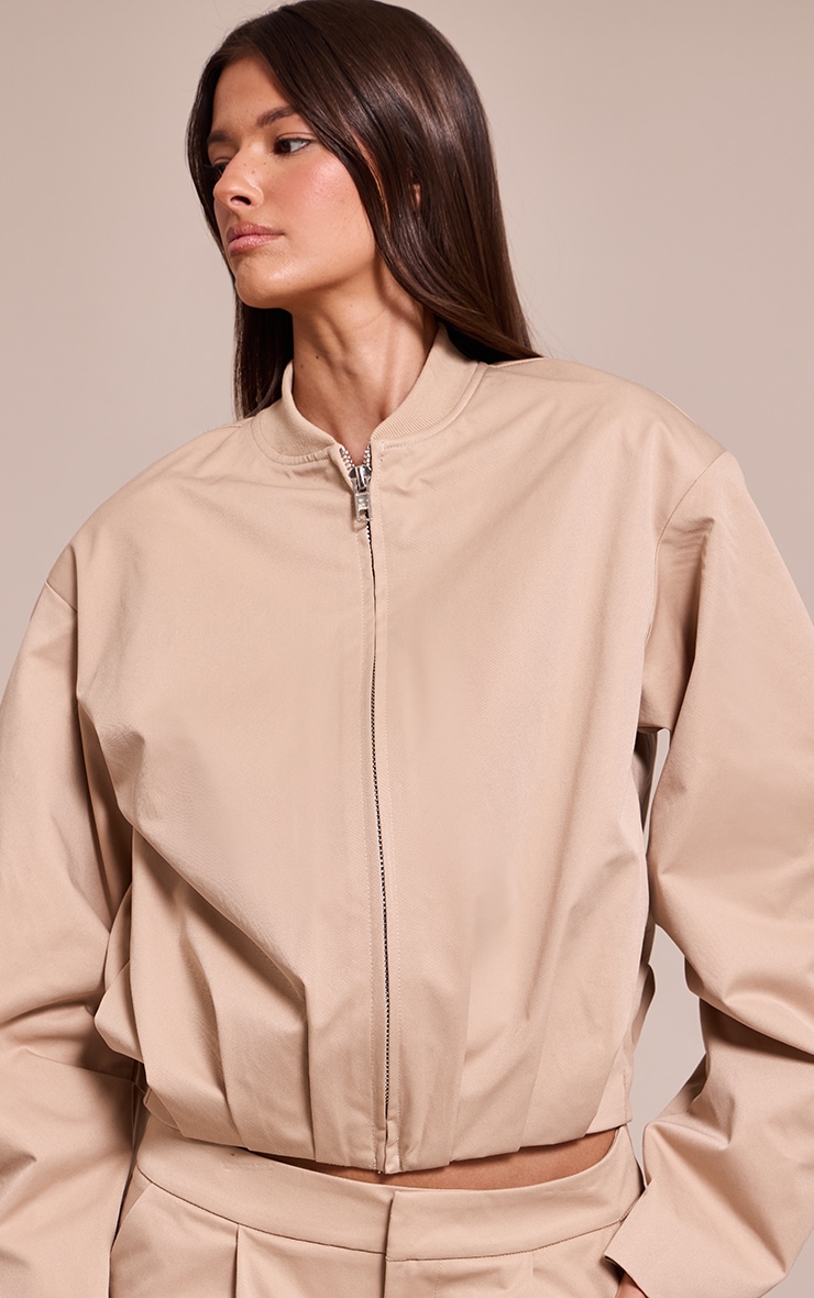 Stone Pleated Bomber Jacket image 4