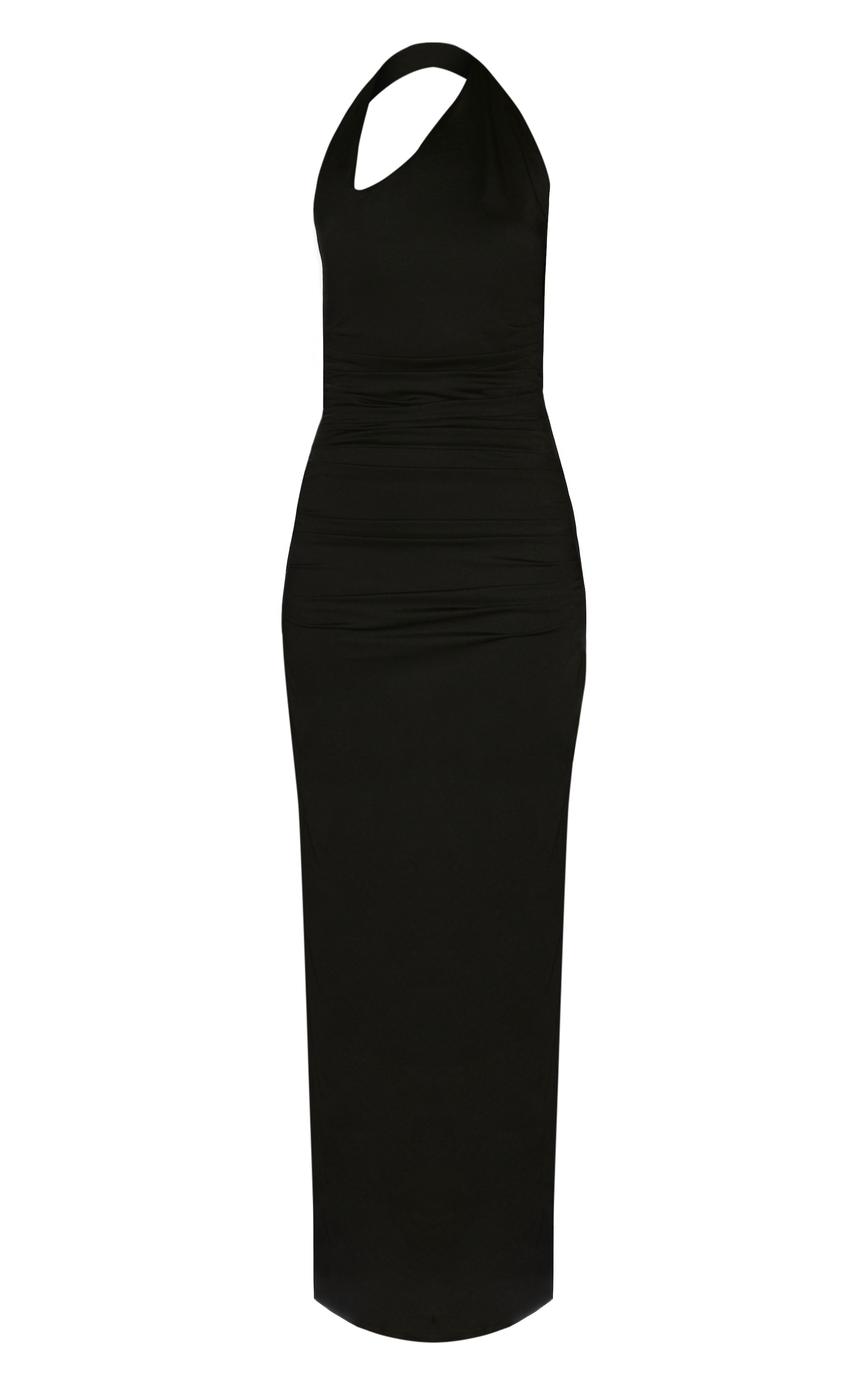 Robe longue moulante noire à dos nu image 8