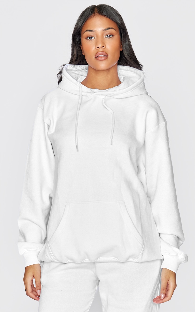 Tall Hoodie oversize blanc classique image 1