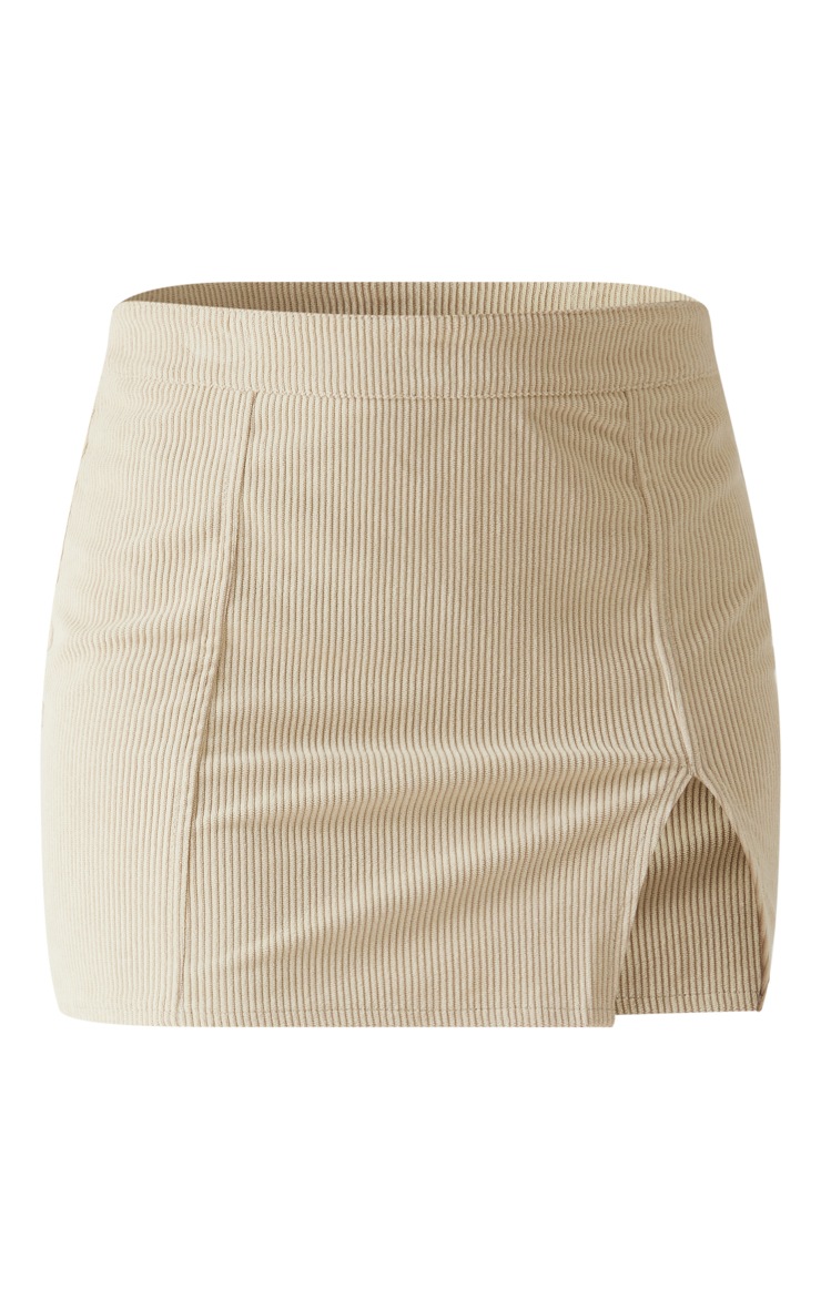 Stone Cord Split Front Micro Mini Skirt image 6