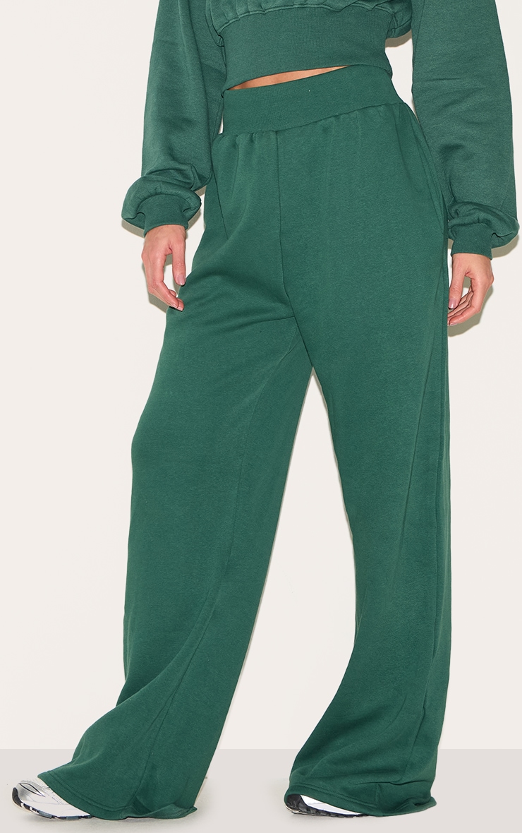 Tall Green Wide Leg Track Pants image 2