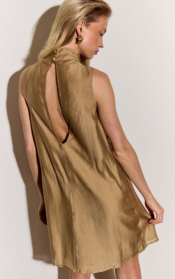 Stone Organza High Neck Shift Dress image 2