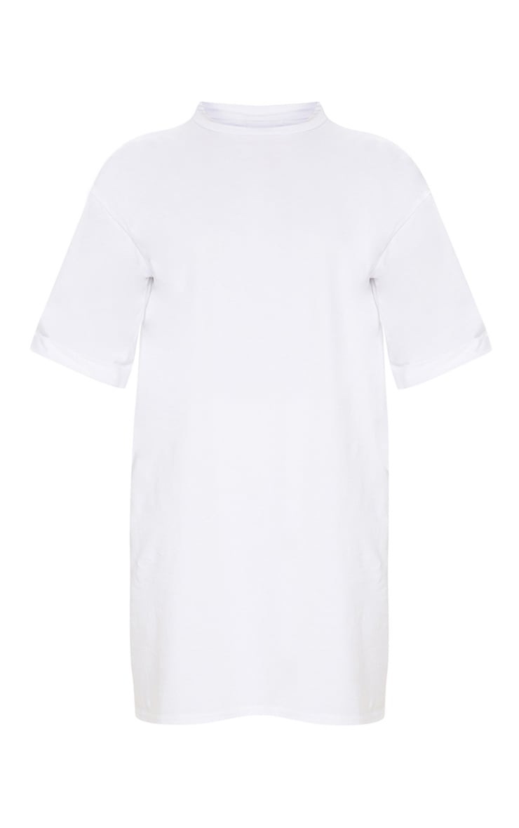 Plain white oversized t shirt dress 2025