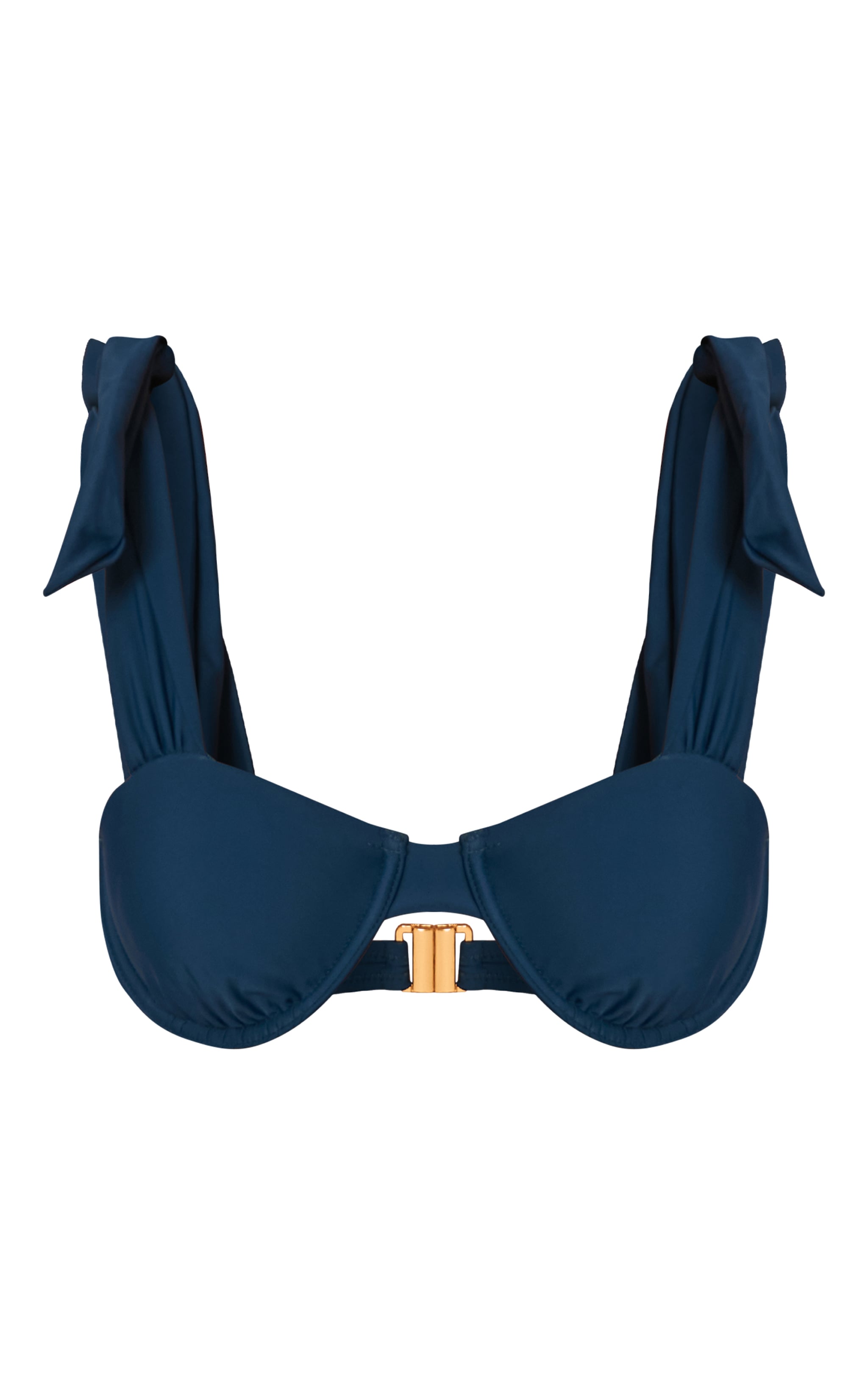 Teal Tie Shoulder Underwired Bikini Top image 5