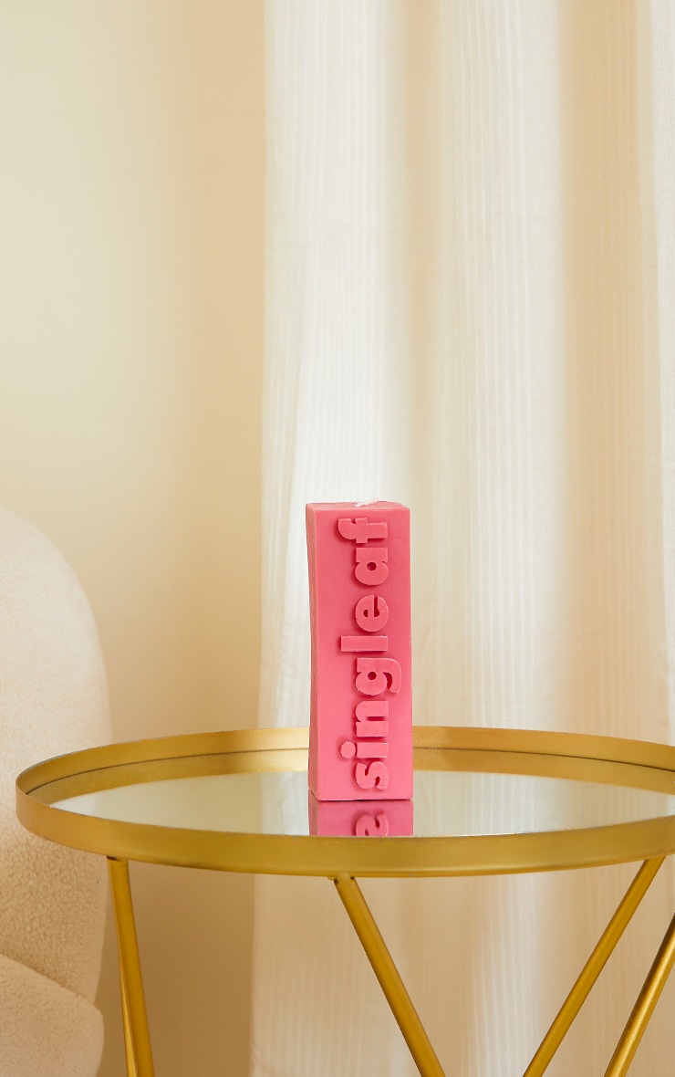Pink Single Af 3D Slogan Candle