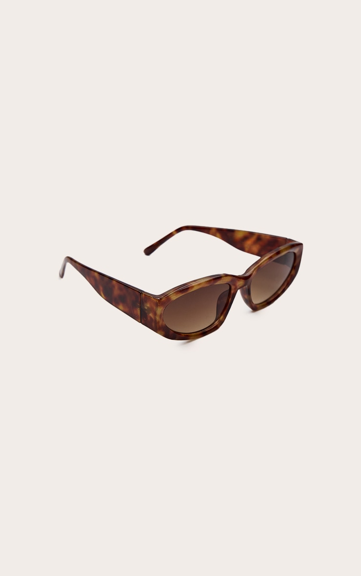 Tortoiseshell Chunky Angled Sunglasses image 3