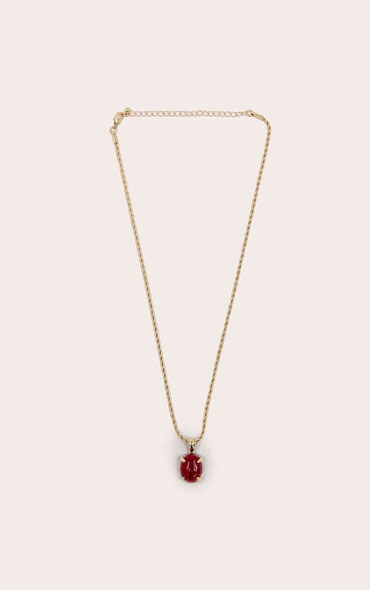 Gold Resin Pendant Necklace image 2