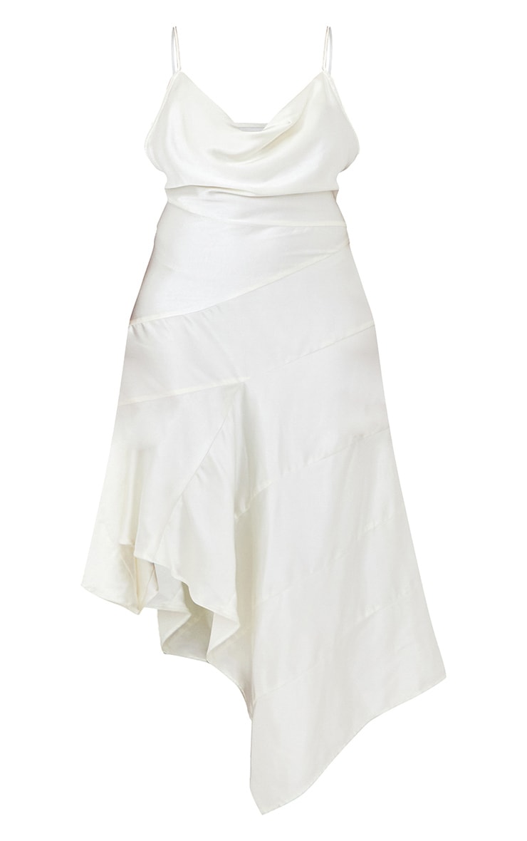 Plus White Tiered Skirt Strappy Midaxi Dress image 5