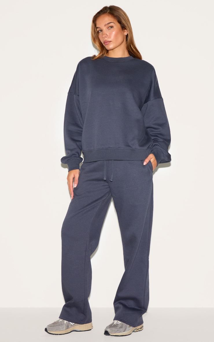 Navy Oversized Sweatshirt Tracksuit Set | Sweat