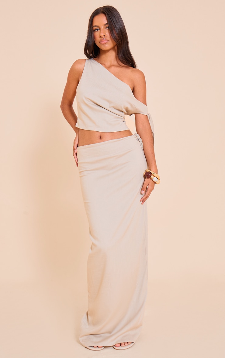 Petite Stone Mid Rise Maxi Skirt image 1