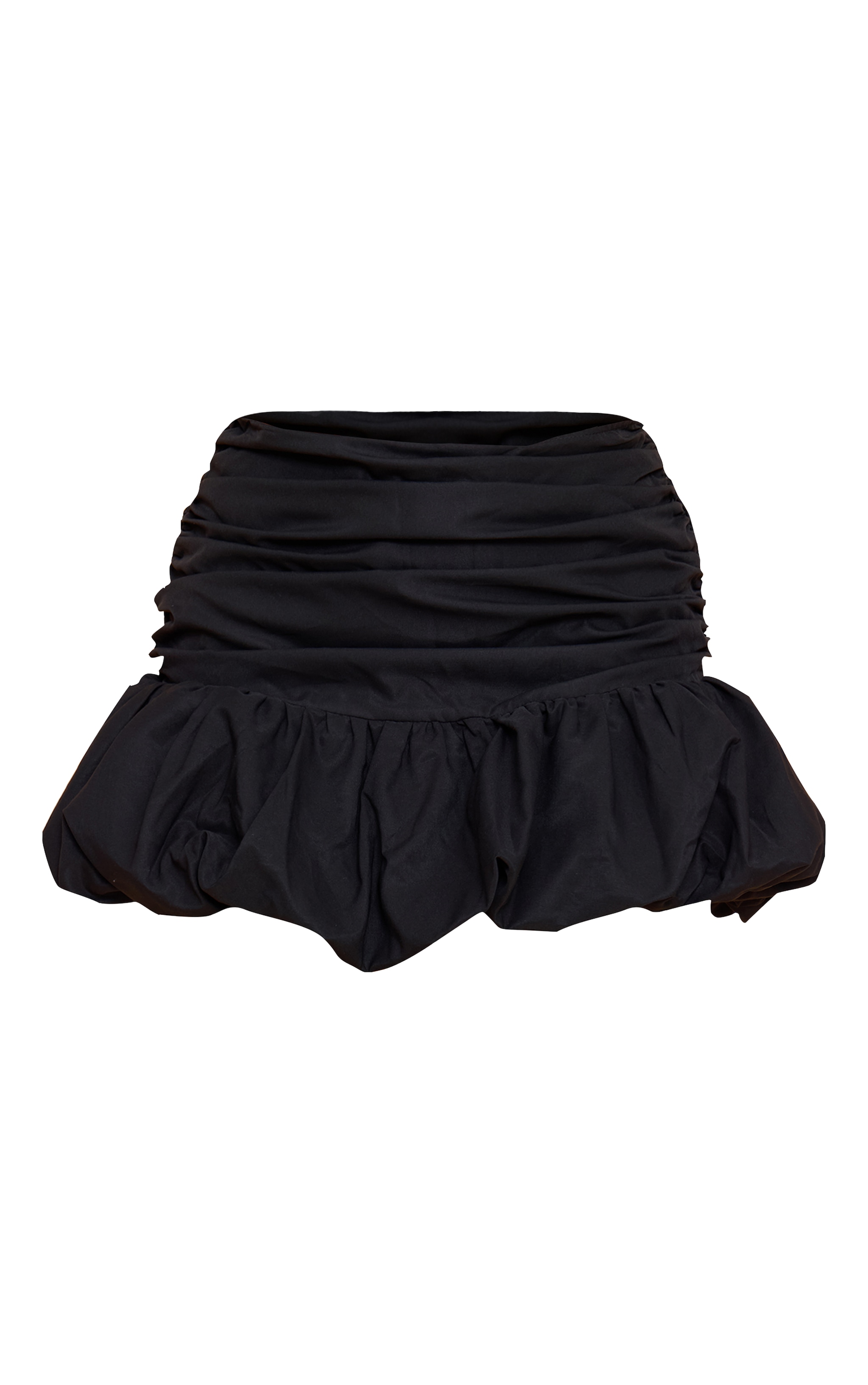 Shape black Ruched Dropped Hem Puffball Mini Skirt image 6