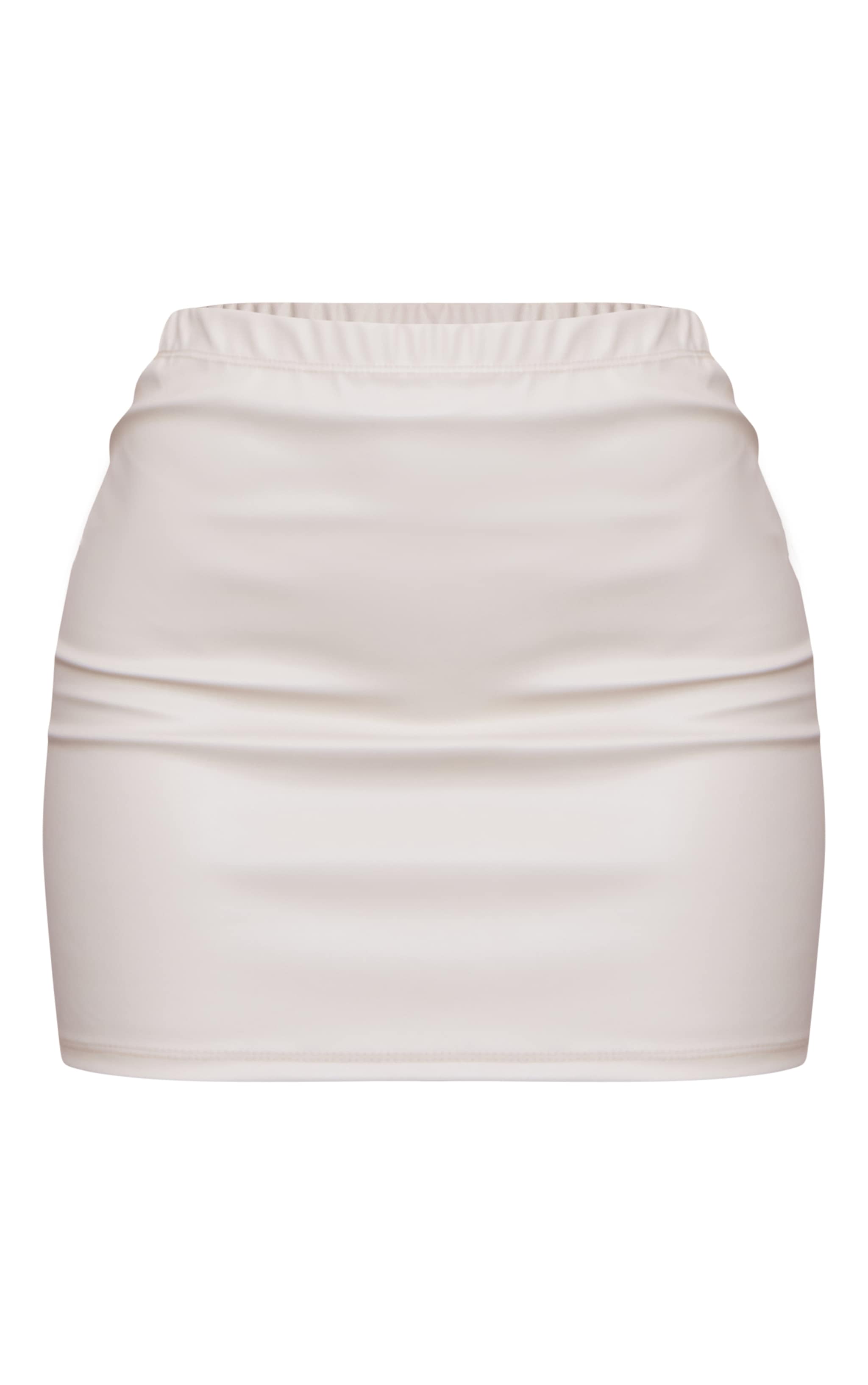 Cream Faux Leather Micro Mini Skirt image 6