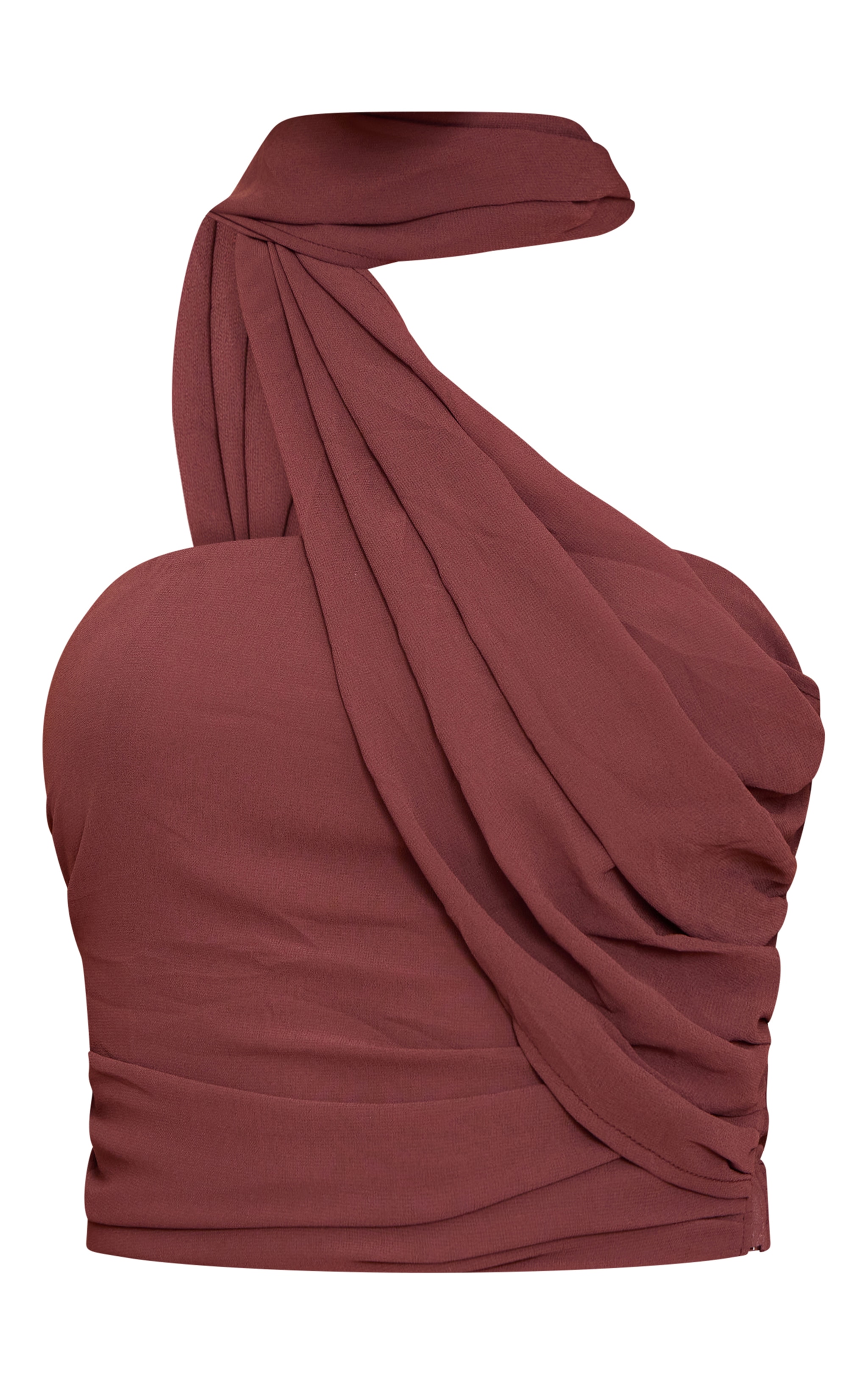 Petite Chocolate Ruched Bandeau Top image 5