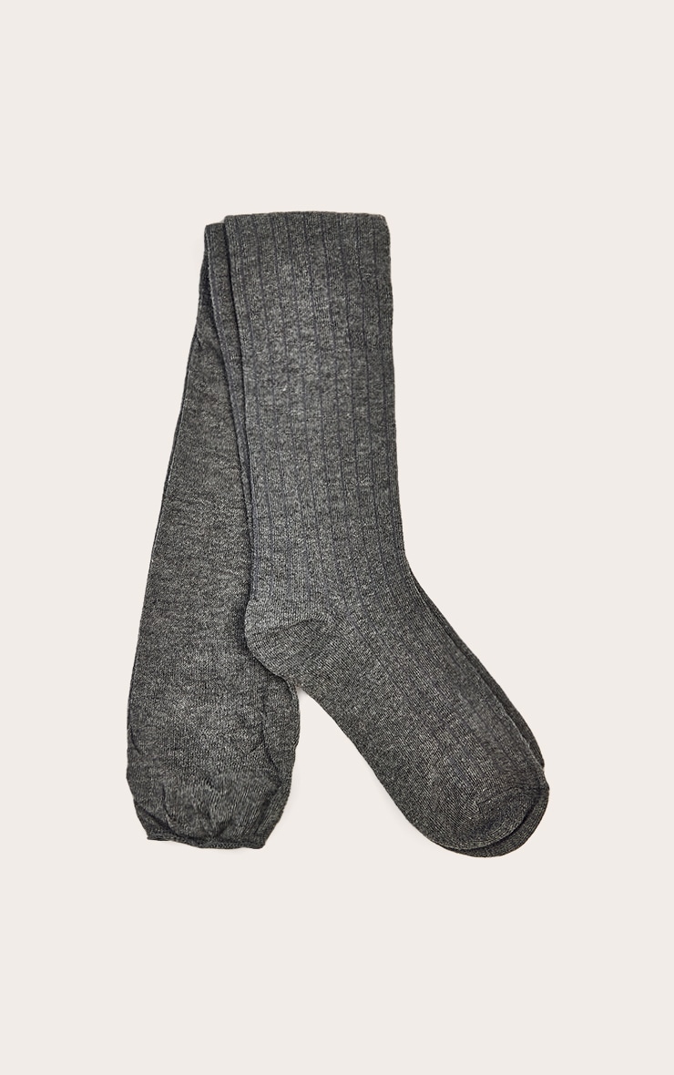 Chaussettes hautes en mesh gris image 2